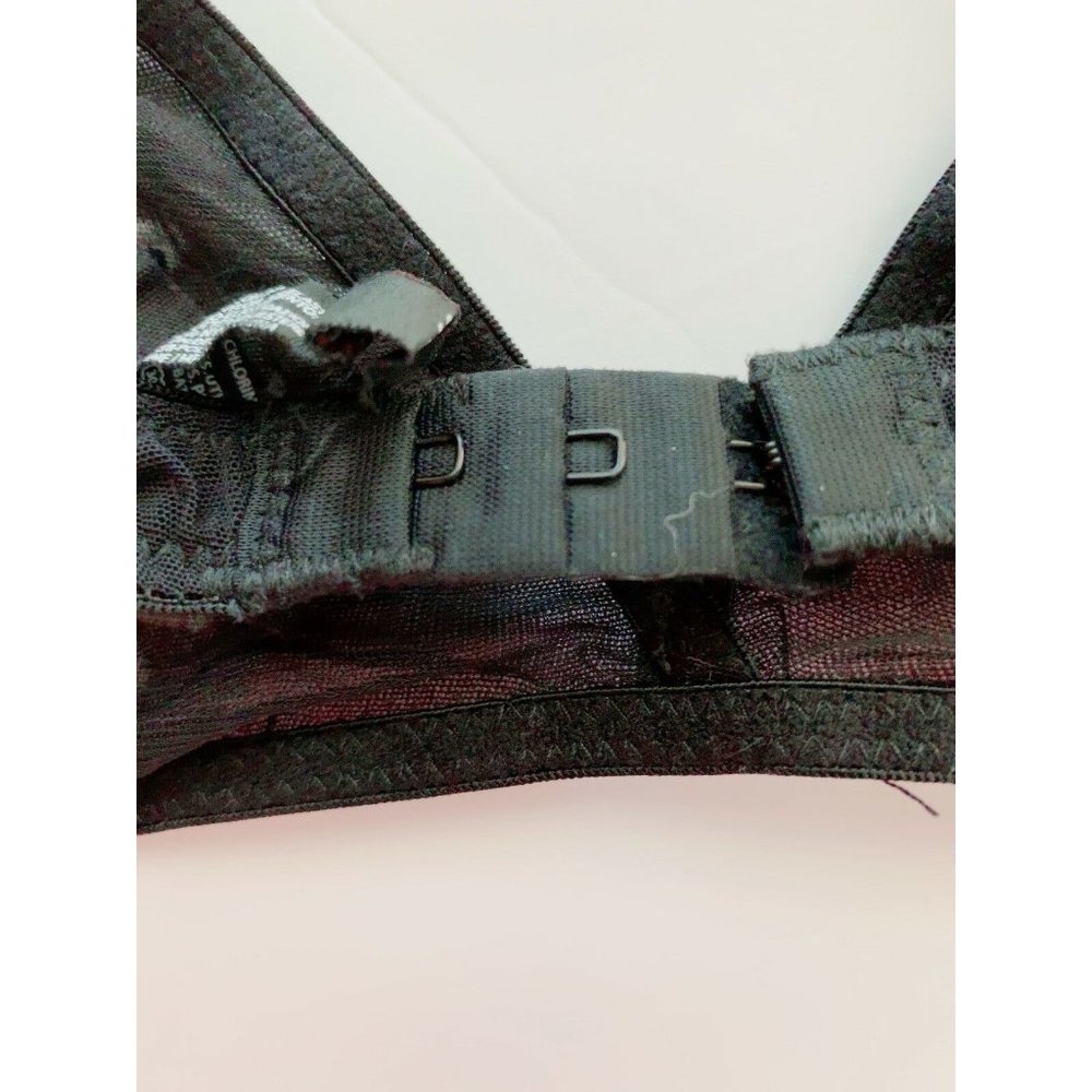 Out From Under UO Small Mesh Black Emboidered Bra - Picture 4 of 6
